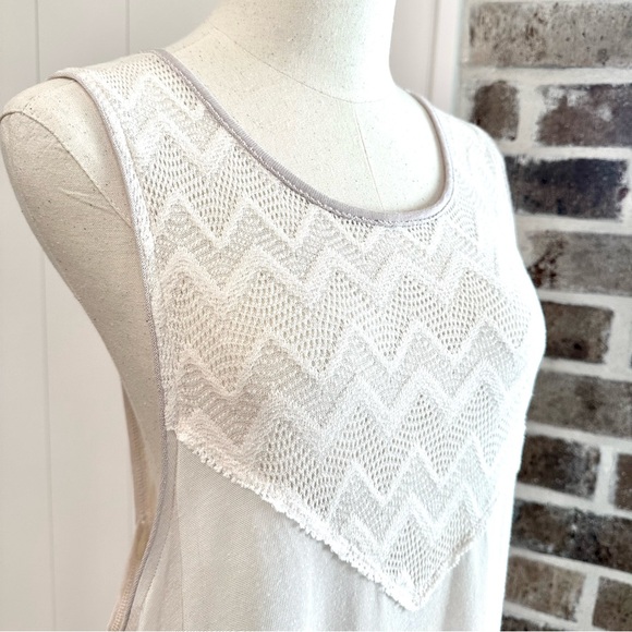 *rare* FREE PEOPLE We the Free x East Vintage Crochet Neck Racerback Top #5 — M - Picture 4 of 8